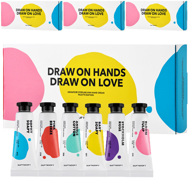 더프트앤도프트 시그니처 퍼퓸 미니 핸드크림 팔레트 에디션 6종, 60ml, 4개
