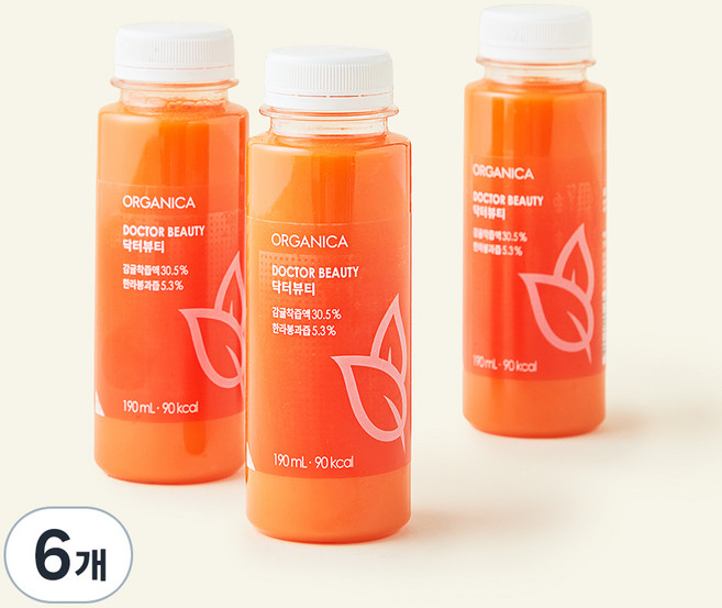 올가니카 닥터뷰티 과채주스, 190ml, 6개