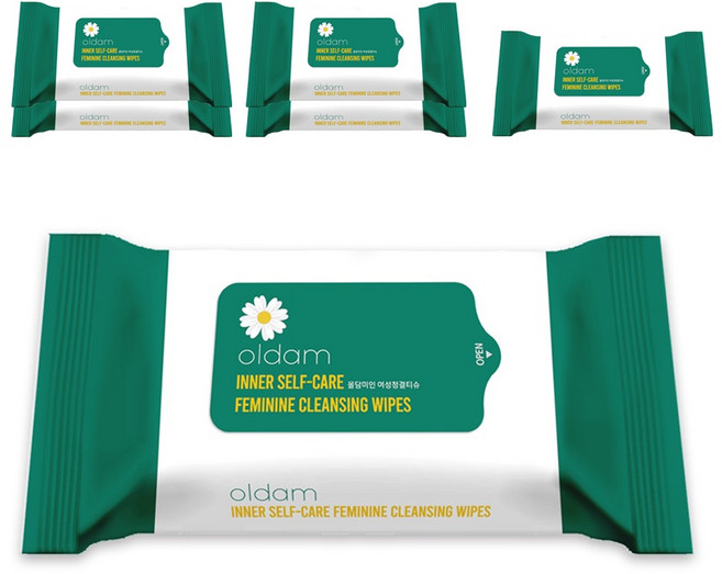 [비건라이프] 올담 미인 여성청결티슈 휴대형, 90g, 6개