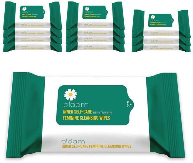 올담 미인 여성청결티슈, 70g, 12개