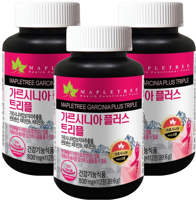메이플트리 가르시니아 플러스 트리플, 112정, 3개