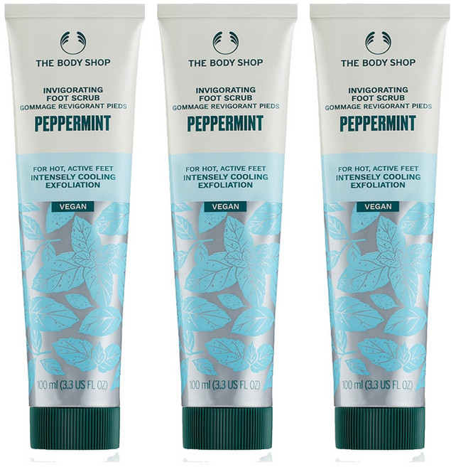 더바디샵 페퍼민트 인비거레이팅 풋 스크럽 100ml, 3개, 1개입