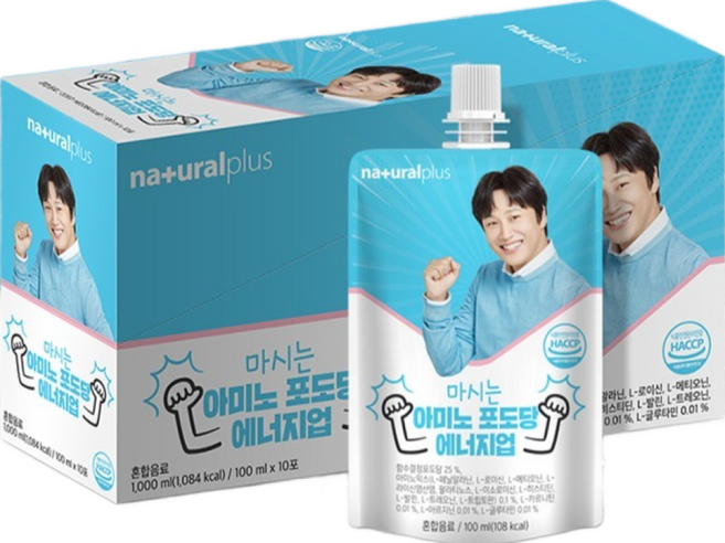 내츄럴플러스 마시는 아미노 포도당 에너지업, 100ml, 10개