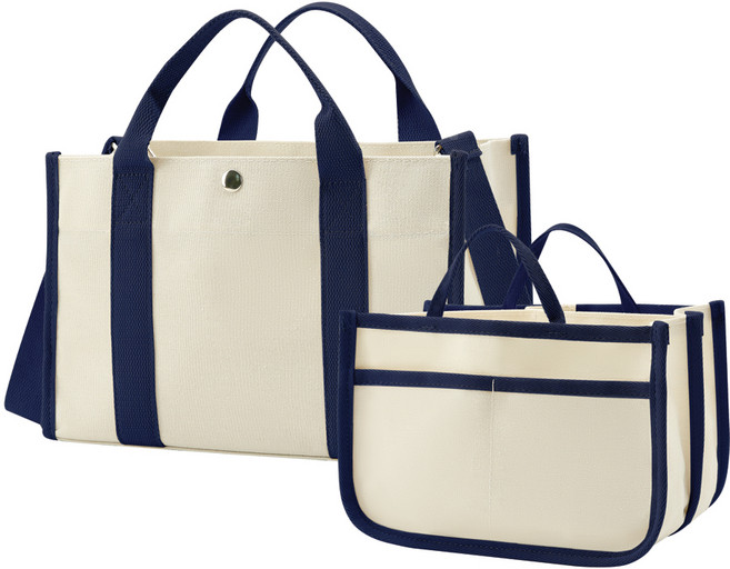 애드에딧 유아용 모네 캔버스 기저귀 가방 + 이너백 세트, navy