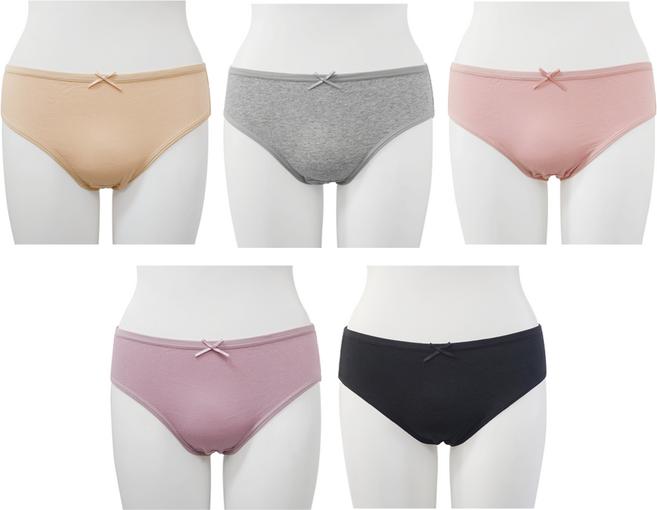 아날도바시니 소프트 리본밴드 면스판 팬티 5p