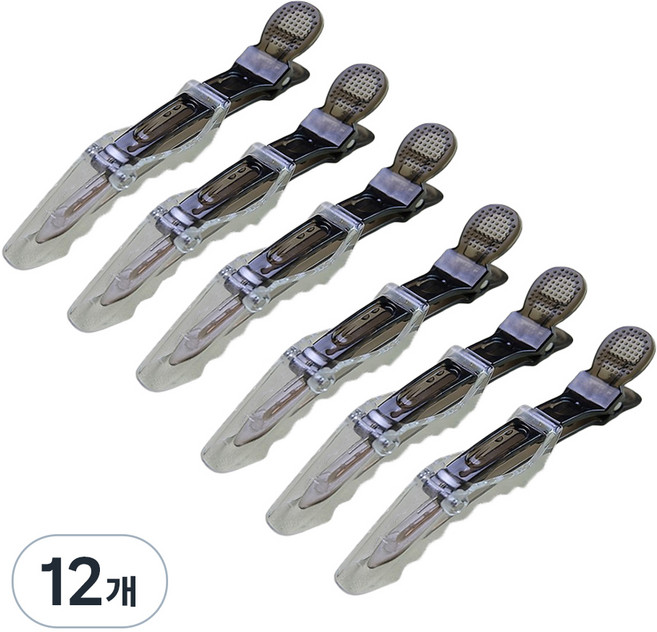 머니풀 미용 대형 파스텔 집게핀, 12개, 블랙