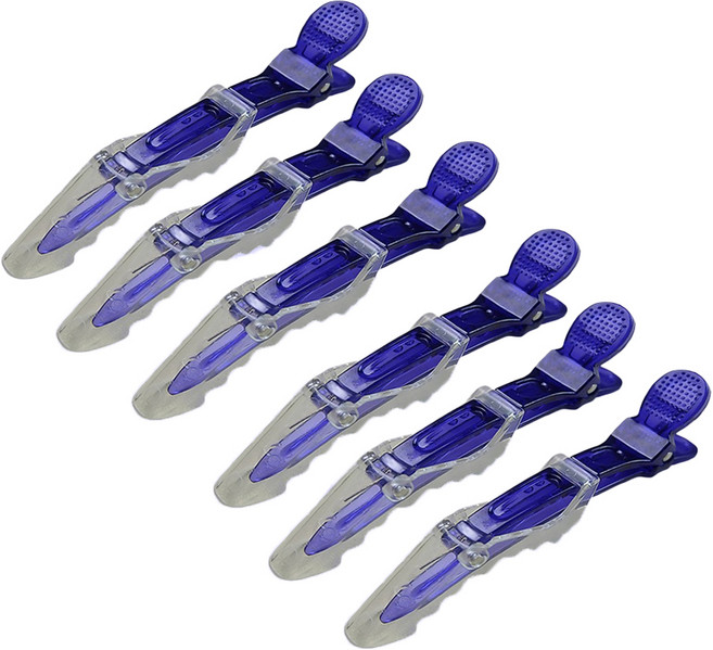 머니풀 미용 대형 파스텔 집게핀, 6개, MF 블루