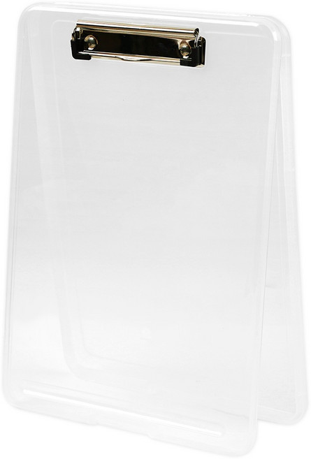 2 in 1 하드커버 클립보드 파일 케이스, 클리어, 1개