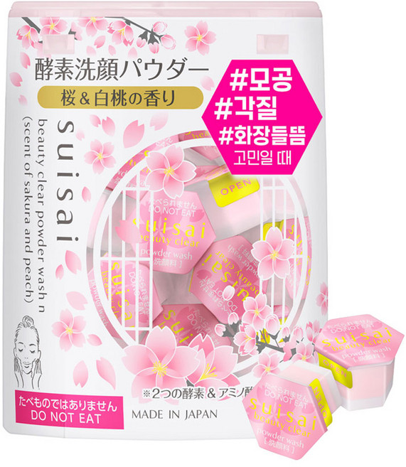 수이사이 뷰티 클리어 파우더 워시 N 사쿠라 앤 피치향 32p, 12.8g, 1개