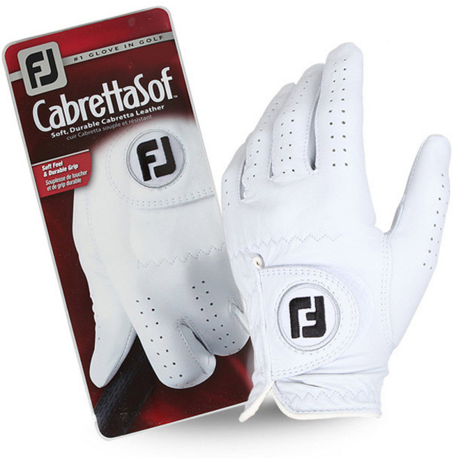 풋조이 남성용 양피 카브레타소프 골프장갑 왼손용, 화이트, 1개