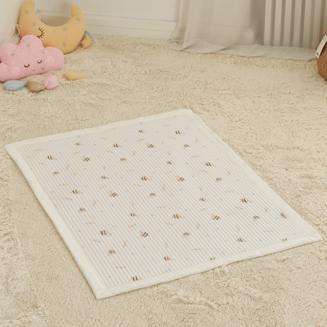 롤베이비 유아용 줄 누빔 패드, 허니비, 1개