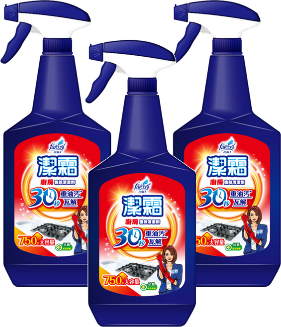 farcent 花仙子 潔霜S廚房強效清潔劑, 750g, 3瓶