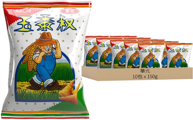 華元 玉黍叔 漢堡口味, 10包, 150g