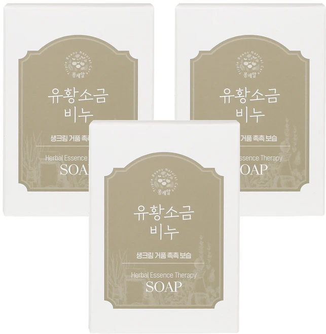 콩세알 유황소금비누, 85g, 3개 - 쿠팡