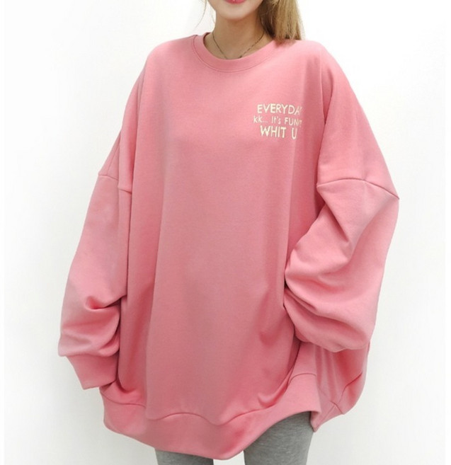 스위트핑크 여성용 올데이 빅사이즈 맨투맨