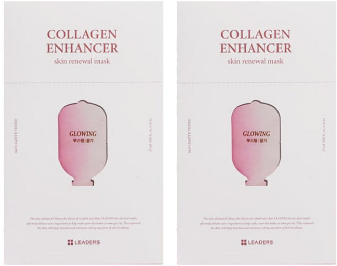 LEADERS 麗得姿 膠原蛋白加強面膜 25ml 10片, 2盒