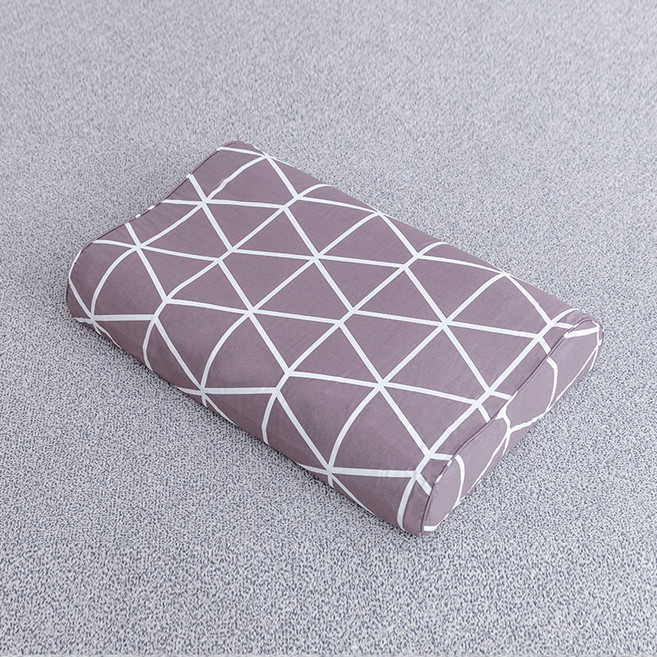 아지오텍스 서포트슬림 굴곡형 라텍스베개 + 속커버 + 겉커버, 모던그레이