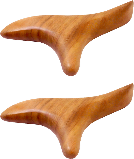 메오 우드 마사지 장미목 삼각 괄사, 2개