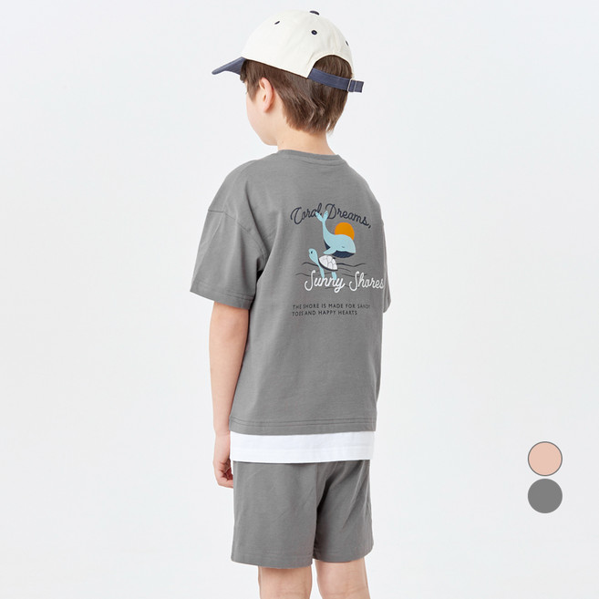 롤리트리 레이어드 웨일드림 반팔 반바지 상하의 세트