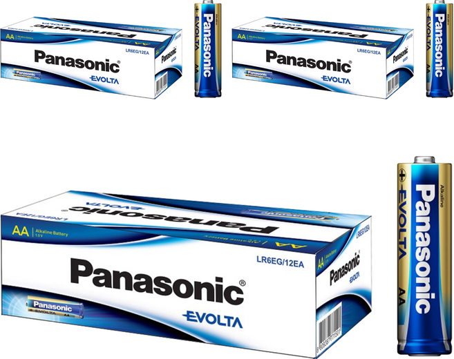 파나소닉 에볼타 프리미엄 알카라인 AA건전지, 12개입, 3개