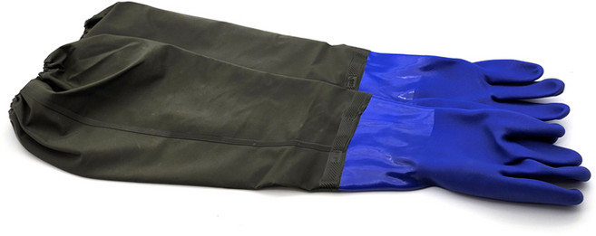 어깨 롱 고무장갑 양손세트, 혼합색상, 1세트