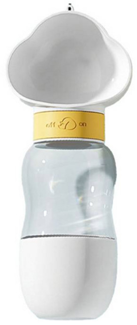 미스터추추 반려동물 2in1 멀티 클라우드 휴대용 물병, 화이트, 1개