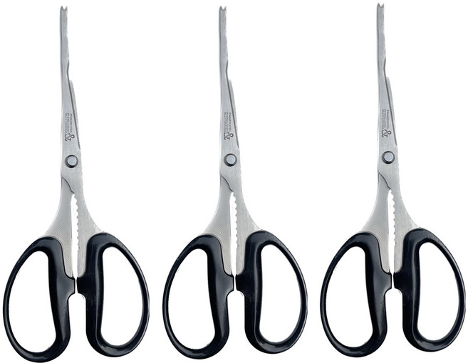 LaCucin 키첸 만능 게가위, 혼합색상, 3개