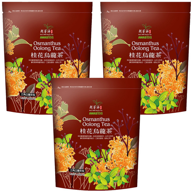 AWAStea 阿華師 桂花烏龍茶, 4g, 20包, 3袋