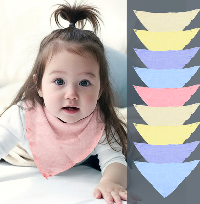 비단길 바르미 거즈 똑딱이 스카프빕 10p