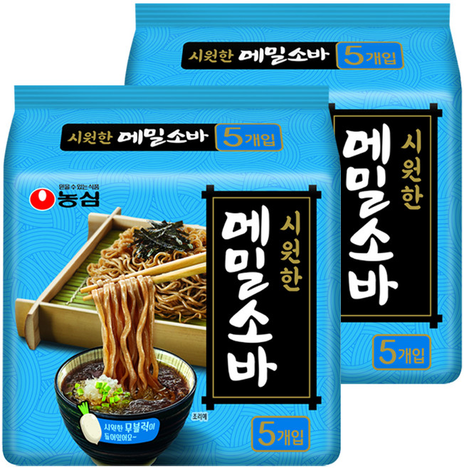 농심 메밀소바, 635g, 2개