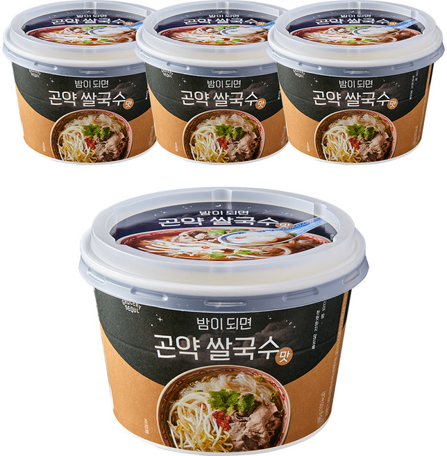 그로서리서울 밤이되면 곤약면 쌀국수 맛, 195g, 4개