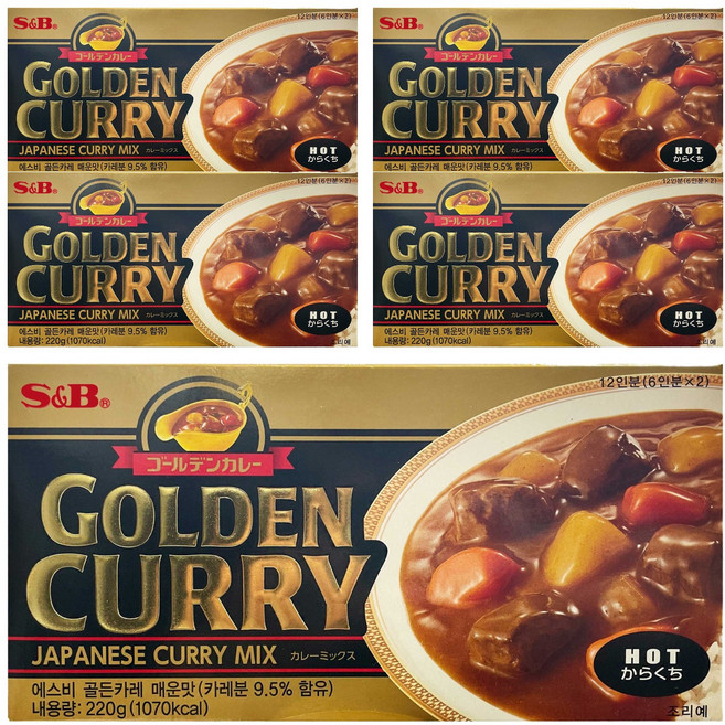 에스앤비골든 카레 매운맛, 220g, 5개