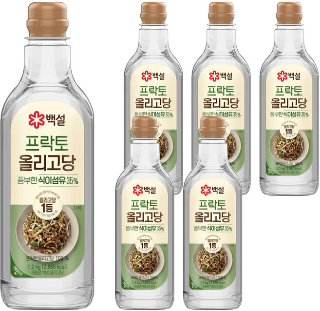 백설 프락토 올리고당, 1.2kg, 6개