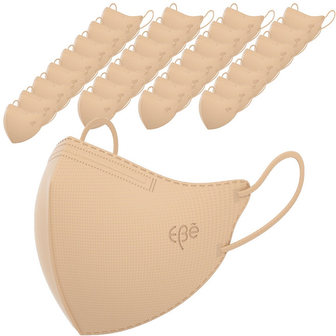 이비에 하이클래스 슬림뷰티라인 4중 구조 새부리형 마스크 대형 KF94, 30개입, 1개, 베이지