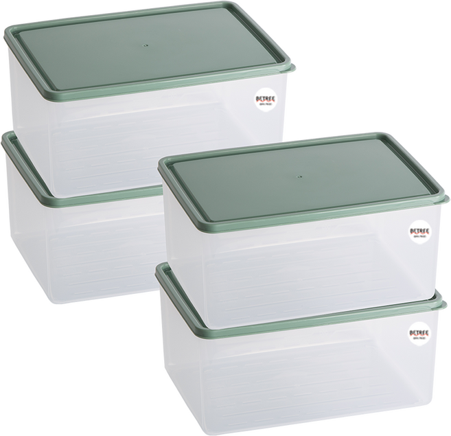 비트리 시즌2 휘어지는 냉동실 정리용기 3호 특대, 1개입, 4개