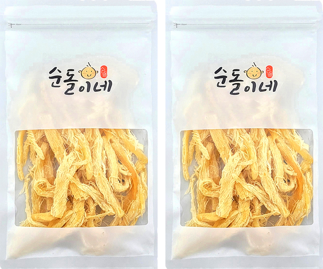 순돌이네 땅콩버터 오징어채, 2개, 100g