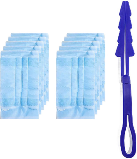 소르트잇 가정용 먼지털이개 깔끔 먼지떨이 핸들 + 리필 10P 세트, 혼합색상, 1세트