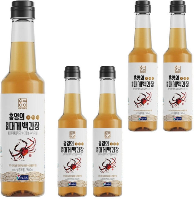 홍영의 어간장 붉은대게백간장, 500ml, 5개