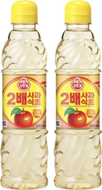 오뚜기 2배 사과식초, 500ml, 2개
