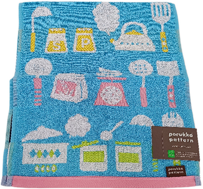 MARUSHIN 丸真 porukka pattern 葡萄牙製北歐插畫創意毛巾 30 x 80cm, 北歐插畫, 1條