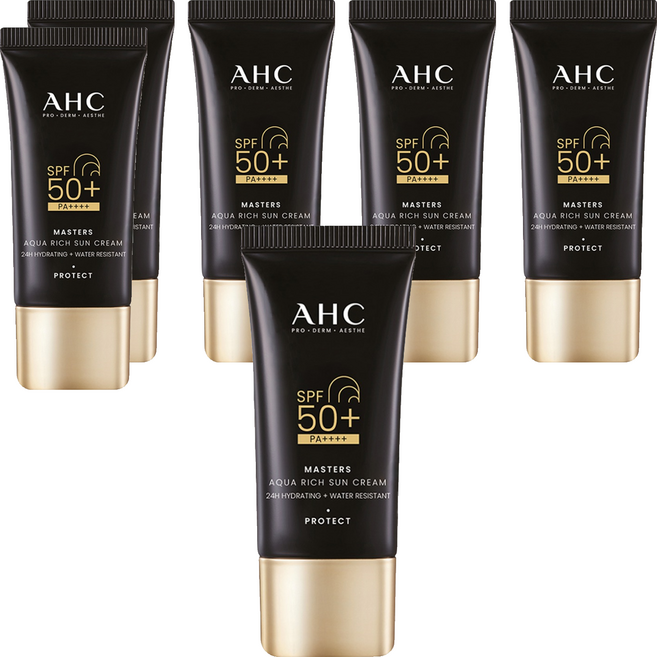 AHC Masters水潤防曬乳 SPF50+ PA++++, 50ml, 6個