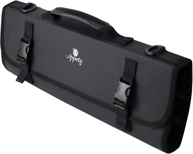아뻬티 2단 8포켓 칼가방, 블랙, 1개