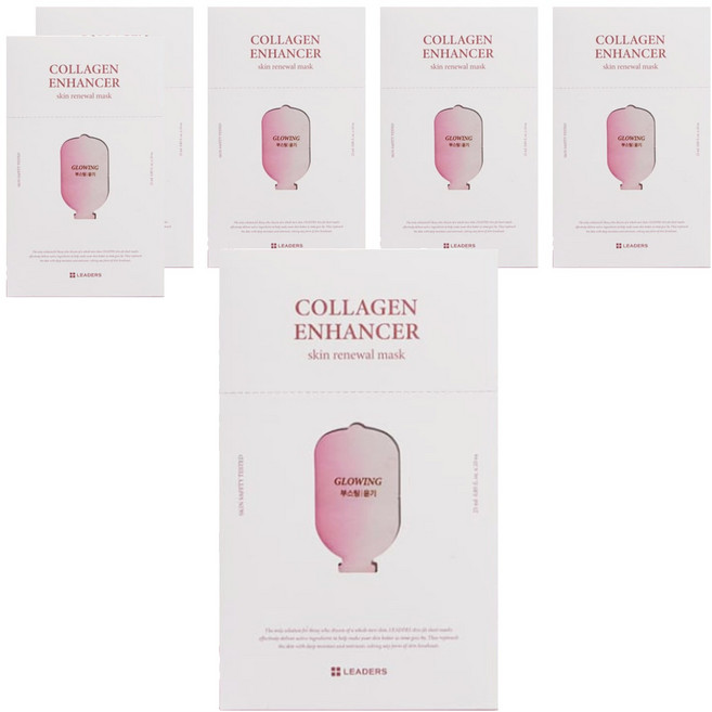 LEADERS 麗得姿 膠原蛋白加強面膜 25ml 10片, 6盒