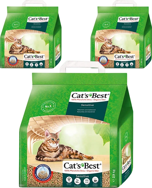 캣츠베스트 고양이 센서티브 모래, 2.9kg, 3개 - 쿠팡