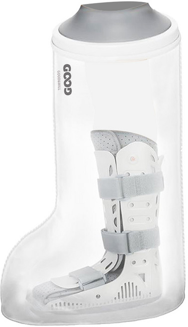 굿앤윌 미끄럼방지 깁스방수커버 성인다리 소 FS-2103A, 1개, 라이트 그레이