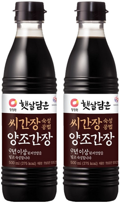 햇살담은 씨간장 숙성공법 양조간장, 500ml, 2개