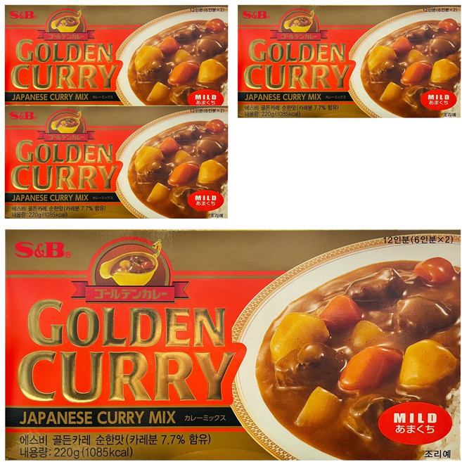 에스앤비골든 카레 순한맛, 220g, 4개