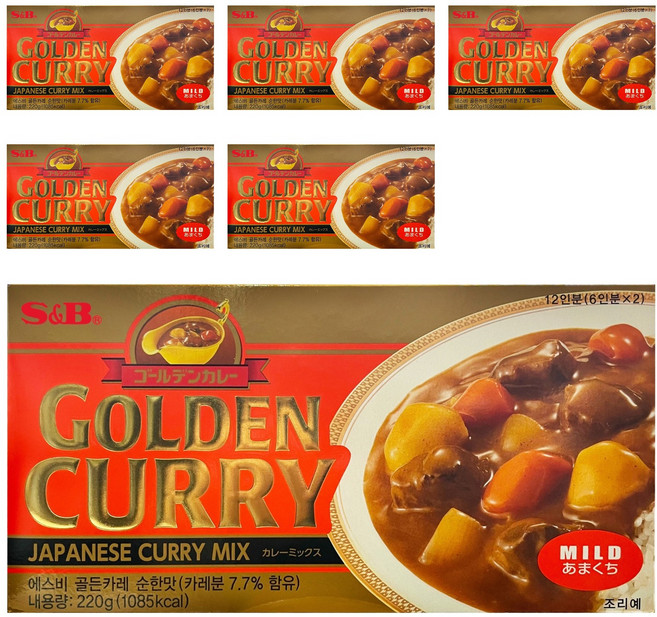 에스앤비골든 카레 순한맛, 220g, 6개