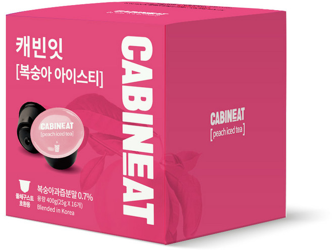 캐빈잇 복숭아 아이스티 분말, 25g, 16개입, 1개
