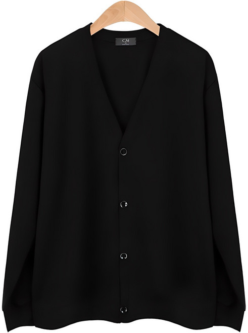 후리스타일 남성용 무지 브이넥 가디건